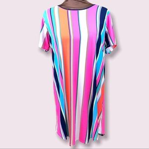 Multi color striped dress